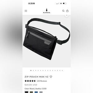 Alpaka Zip Pouch Max V2 Black